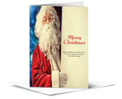 Christmas Side Scroll Santa Writing Holiday Card 5.50